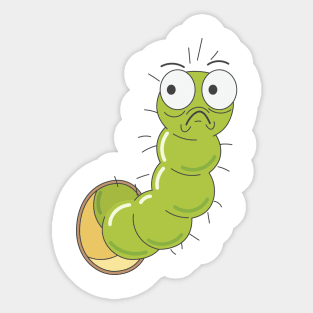 Green worm Sticker